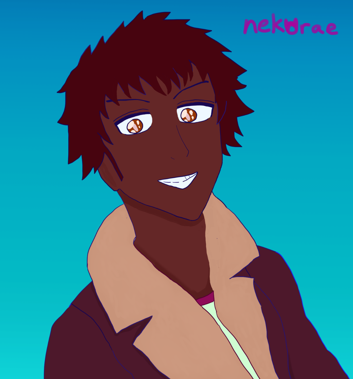 Nekorae repeat except with the shorter initial haircut I gave him.